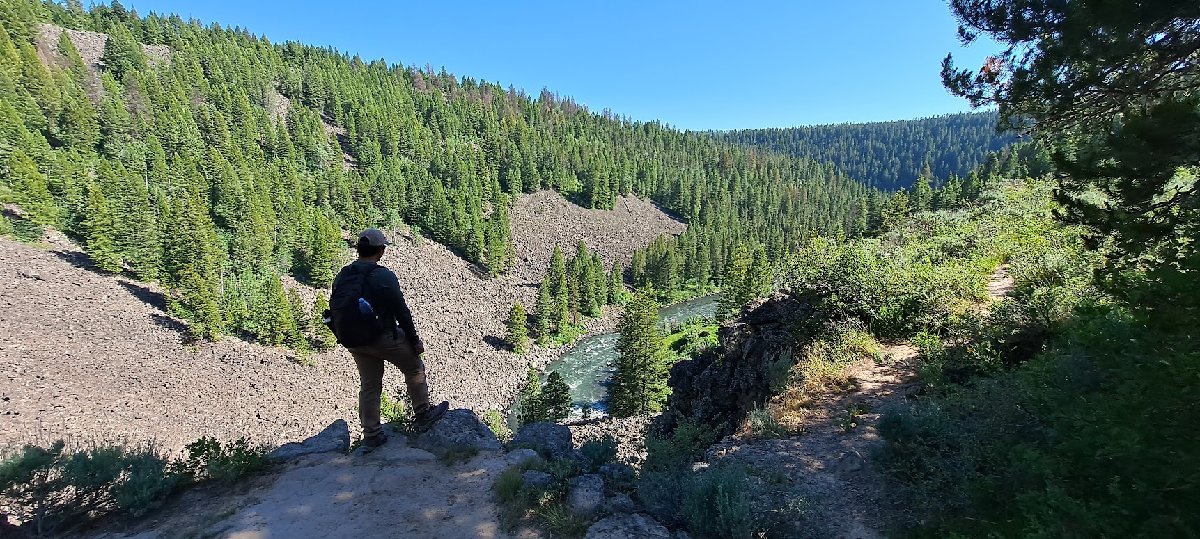 Marcel hiking in nature